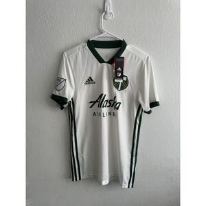 Portland Timbers Adidas Football Soccer Jersey Men's Small‎ NEW White